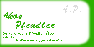 akos pfendler business card